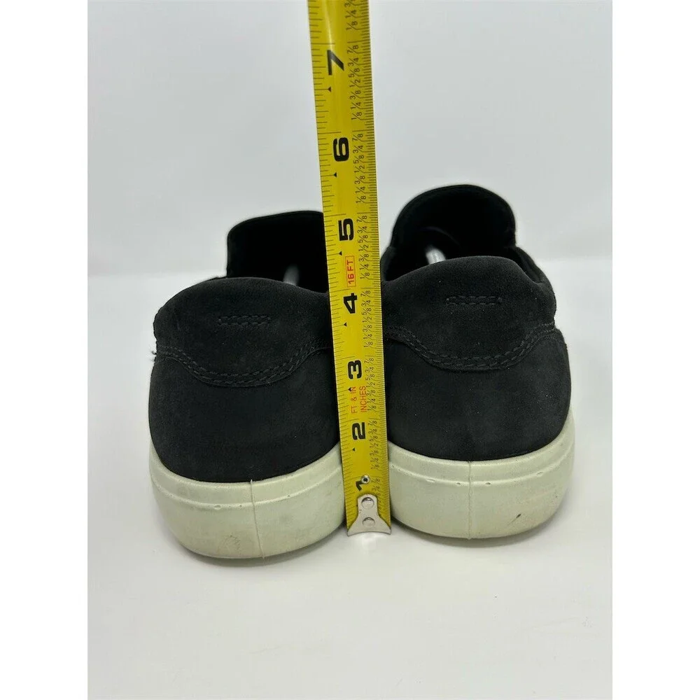 ECCO Soft 7 Slip-On Sneakers Men's Black Casual Shoes White Sole Size 15